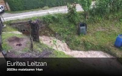 Euriteak hainbat konplikazio sortu zituen atzo Leitzan
