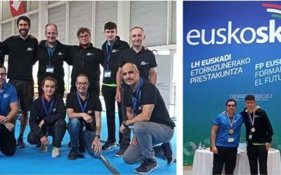 Urrezko domina bana eskuratu dute Oier Galindo eta Alberto Arribas IMHko ikasleek EuskoSkills txapelketan