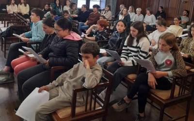 Ikasleek Eskolako Agenda 2030en ondorioak aurkeztu dituzte osoko bilkuran