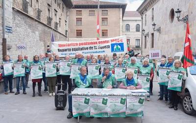 Martxa eta manifestazioa egingo ditu Euskal Herriko Pentsiodunen Mugimenduak Bergaratik Gasteizera