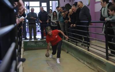 Gipuzkoako hiru txirlo bola txapelketako tiraldia, zapatuan, Elgetan