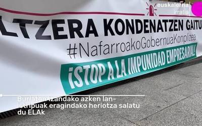 ELAk Burlatan lan-istripu batek eragindako azken heriotza salatu du