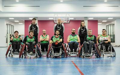Gurpildun aulkira egokitutako errugbi partida jokatuko dute Olaizaga kiroldegian