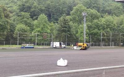 San Juango futbol zelaia berritzen hasi da udala