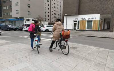 Hirietako bizikleta mugikortasuna, erdigunean