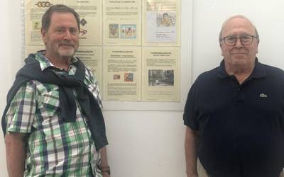 Txirrindularitzari buruzko 100 bat seilo daude ikusgai kultura etxean