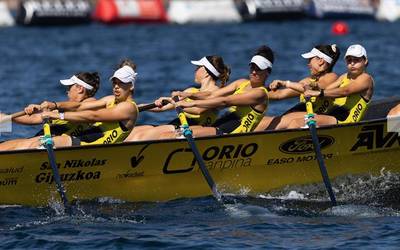 Hirugarren egin du Orio Orialkik Donostiako estropadan