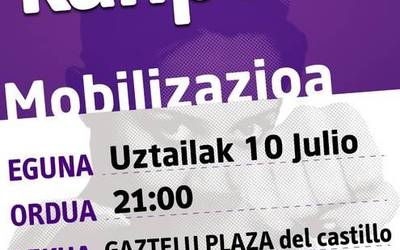 Sexu-erasoa salatzeko elkarretaratzea deitu dute bihar Gaztelu plazan