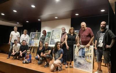 Itxaso Urrutikoetxea eta Martzel do Nascimento irabazle Enrike Renteria pintura lehiaketan