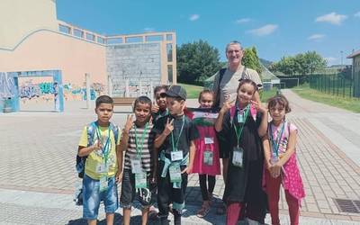 Mendebaldeko Saharako haurrak iritsi dira herrira, Oporrak Bakean programari esker