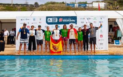 Anette Gonzalez-Etxabarri txapeldunorde taldekako sailkapenean, Europako surf txapelketan
