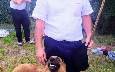 Kepa Ardanza abadiñarra, ardi txakurren Bizkaiko txapeldun 'Urbi' txakurragaz