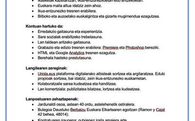 Bilboko Uriolan lan egin nahi?