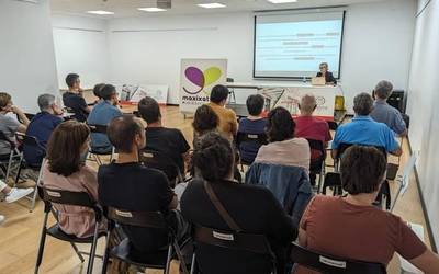 Euskara, abiada bizian datorren trenaren aurrean
