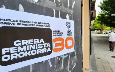 Mugimendu feministak eta sindikatuek greba feminista orokorrera deitu dute ortzegunerako