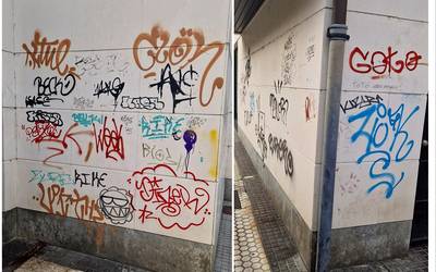 Udalak kezka agertu du Elgoibarko kaleetan pintadak ugaritu direlako
