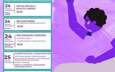 Laudioko Udalak Azaroaren 25eko programazioa aurkeztu du, Emakumeen Aurkako Indarkeriarik Ezaren Nazioarteko Eguna