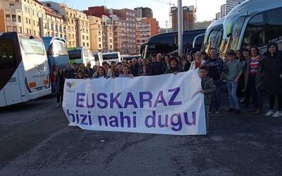 Azkoitiarrak ere Bilbon euskararekin bat, euskaraz bat