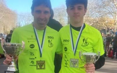 Ibai Makazaga eta Xabat Elortza podiumera igo dira 53. Irungo Hiriko Krossean