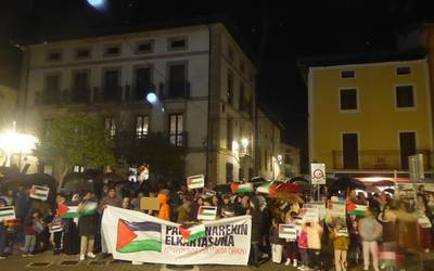 Palestinaren aldeko manifestazioa deitu dute