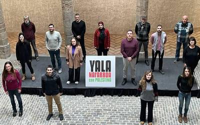 'Yala Nafarroa Palestinarekin' plataforma sortu da eta manifestaziorako deia egin du abenduaren 30erako