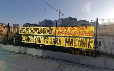 Urdulizko Santa Mariñeko langileek deitoratu dute ez direla makinak