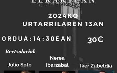 Bertso bazkaria urtarrilaren 13an Iruritan