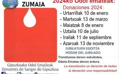 Zumaiako Odol Emaileen 2024 urteko egutegia