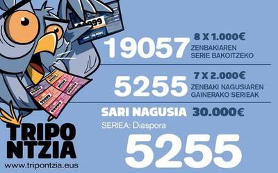 Tripontziaren zozketako sari nagusia Bilbon banatu dute