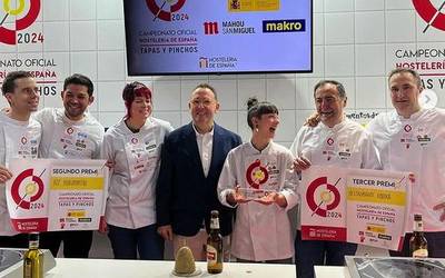 Kobika jatetxeko 'Mr. Rabbit' pintxoa hirugarren, Madrilen egin den Espainiako txapelketan