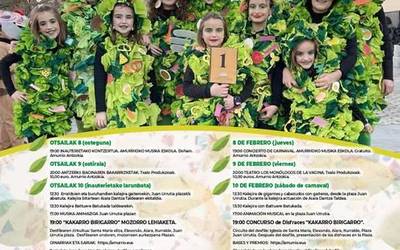 Amurriok otsailaren 10ean eta 13an ospatuko ditu inauteriak, musikarekin eta Kakarro Birigarro mozorro desfilearekin