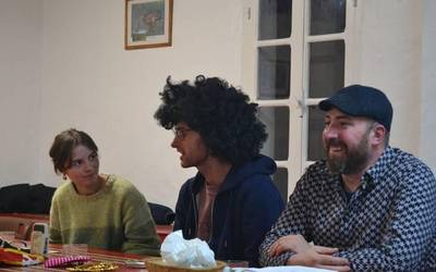 Giro goxoa izan dute Sarako bertso afaria