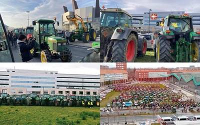 Arabako nekazari eta abeltzainen martxak hiriburua hartu du berriz ere