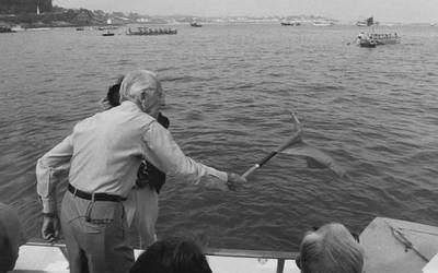 Jacques Cousteaurekin jokatutako estropada