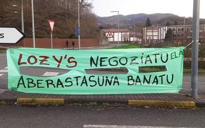 Lakarozko Lozy's enpresako langileak greban