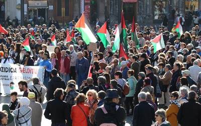 Palestinaren aldeko manifestazioa eginen dute gaur Agoitzen