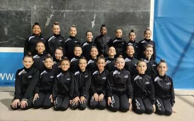 Zubiberriko gimnastek alebin eta infantil mailetako txapelketak jokatu dituzte