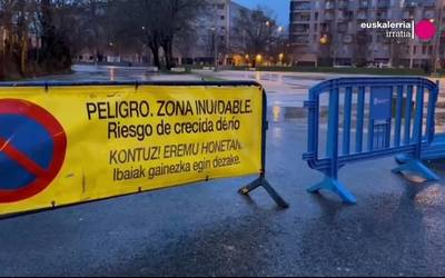 Arga ibaiak gainezka egin du Arrotxapean
