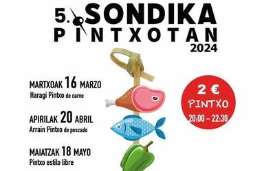 Sondika pintxotan ibiliko da asteburuan