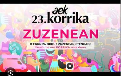 23. Korrika zuzenean 11 egunez eta 24 orduz, Plaentxia.eus-en