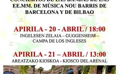 Areatzako Kioskoa eta Ingelesen zelaia bertako eta Kataluniako musika eskolen topaleku