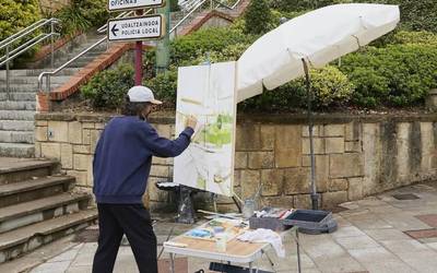 Leioa mihisez beteko dute domekan "Margolari gazteak… eta ez hain gazteak…"  pintura azkarreko lehiaketan