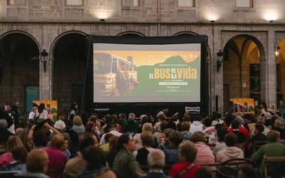 "El bus de la vida" filmaren aurrestreinaldiak giro liluragarria sortu du Urduñan