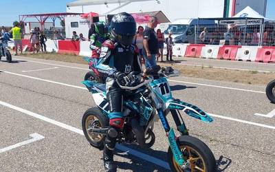 Hirugarren izan da Julen Mateos Valladoliden jokatutako moto lasterketan