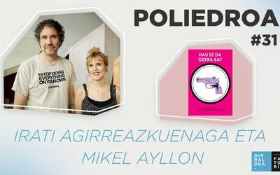 Mikel Ayllon eta Irati Agirreazkuenagarekin solasean, gerrari eta antzerkiari buruz