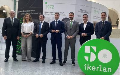 Lehendakariak Ikerlan zoriondu du, bere 50 urteko historia biltzen duen erakusketaren inaugurazioan