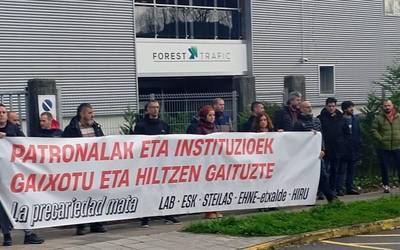 Elkarretaratzea Boroako lan heriotza salatzeko