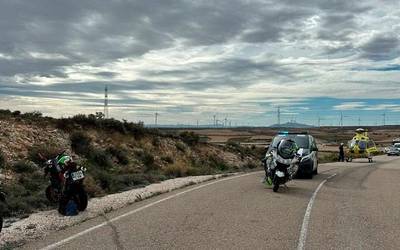 55 urteko zumaiar bat larri, Aragoin izandako auto istripu batean