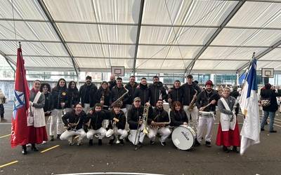 Donostiako danborradan hartu du parte Eskoriatzako Ad Libitum txarangak