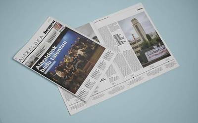 Kalean da Aiaraldea Hemen hamabostekariaren urteko lehenengo zenbakia, hezkuntza gehigarri bereziarekin
